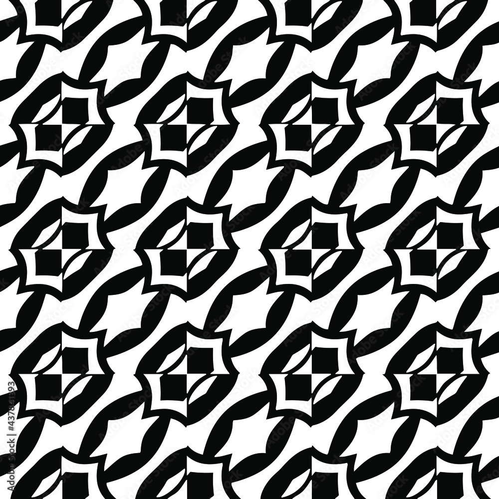 vector seamless pattern with diagonal elements. abstract ornament for wallpapers and backgrounds. Black and white colors.