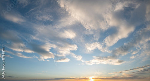 Photography Beautiful sky at sunset, panorama