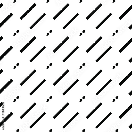 vector seamless pattern with diagonal elements. abstract ornament for wallpapers and backgrounds. Black and white colors.