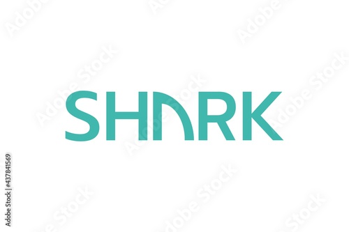 Shark Blue Fin Logotype concept design illustration
