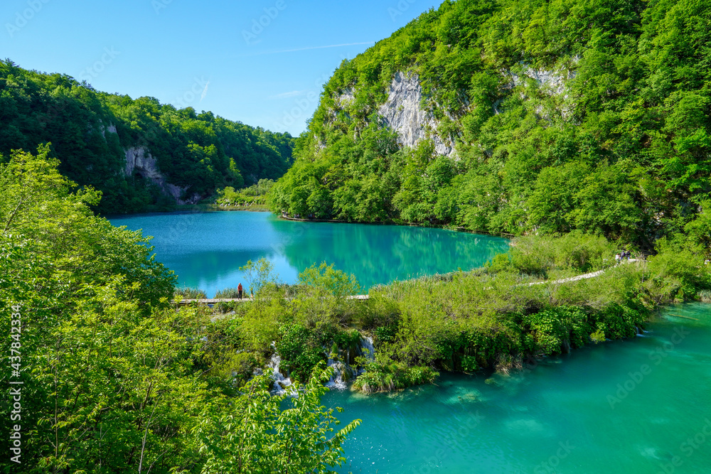 Beautiful view in Plitvice Lakes National Park. Croatia
