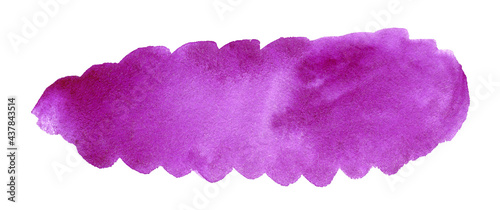 Abstract violet watercolor background. Hand drawn watercolor spot. Violet design artistic element for banner, template, print and logo