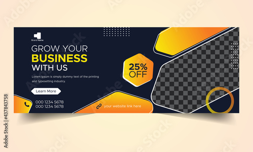Corporate Editable Facebook Cover Design Template