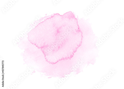 pink watercolor isolated on white