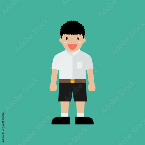 Cute student boy