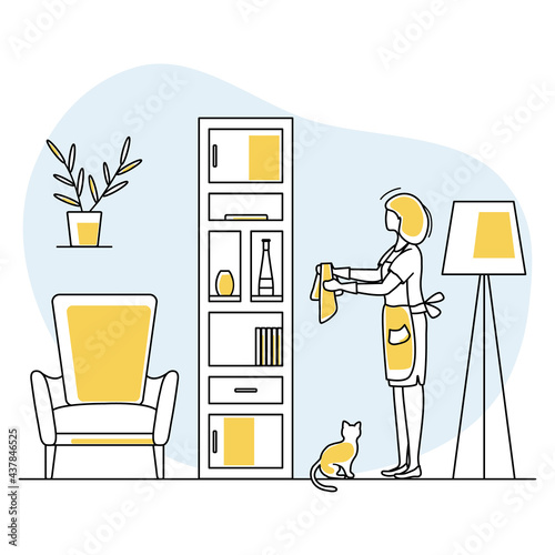 Vector Cleaning service Household Housekeeping