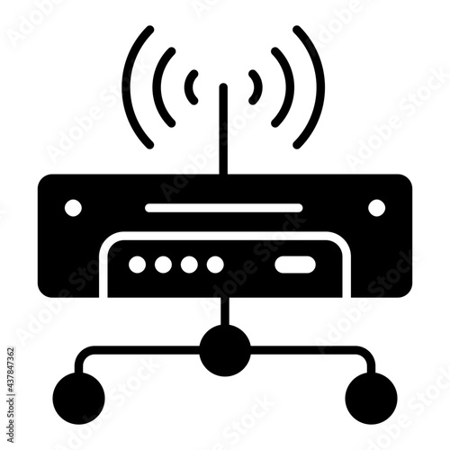 A trendy design icon of wifi network