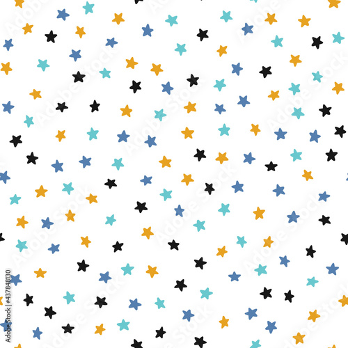 Seamless childrens background with stars