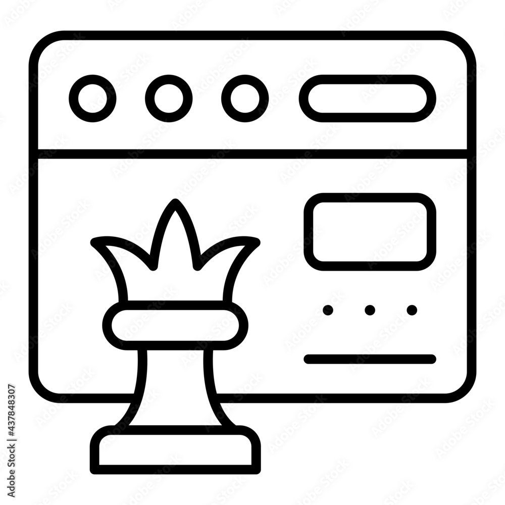 Naklejka premium A linear design, icon of web strategy