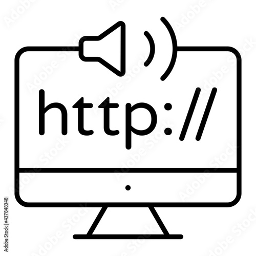 A linear design, icon of http