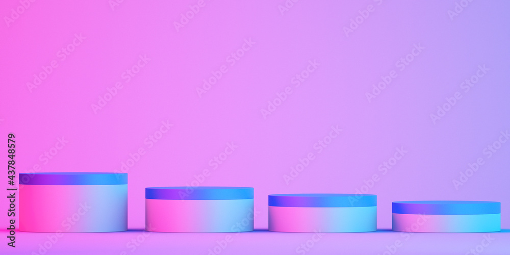 3d podium for mock up for product presentation, colorful background, 3d rendering 3d podium for mock up for product presentation, colorful background, 3d rendering