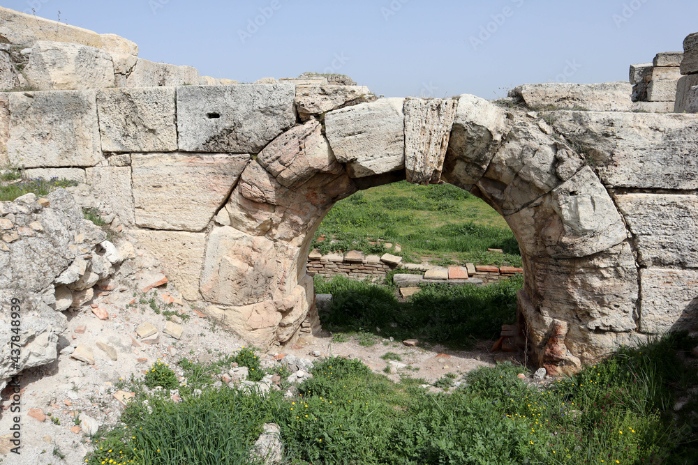 ruins of ancient city Laodicea on the Lycus in Turkey - romans baths
