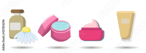 cosmetic cream vector clip art set. cosmetic cream vector clip art set. cosmetic cream vector clip art set.