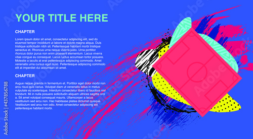 Abstract Banner with Soccer Pitch inspired by Football Video Games