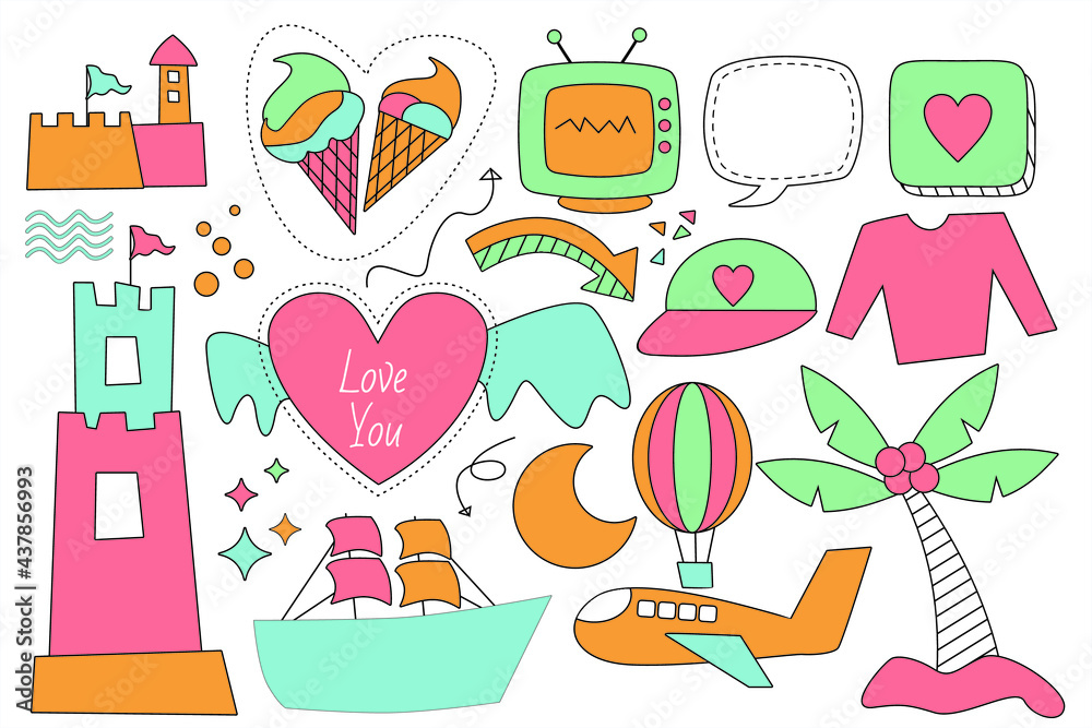 Cute hand drawn elements Cute hand drawn elements