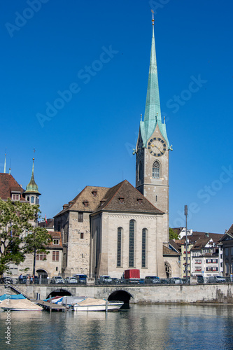 The Fraumunster church in Zurich, Switzerland. photo