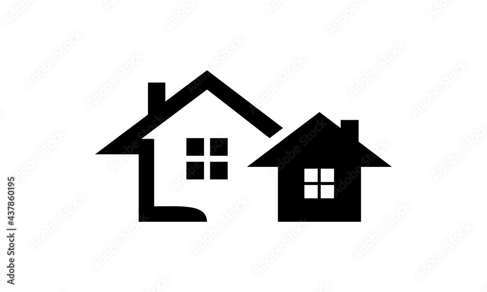 building home illustration logo