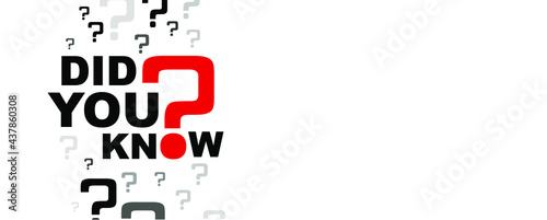 did you know sign on white background	