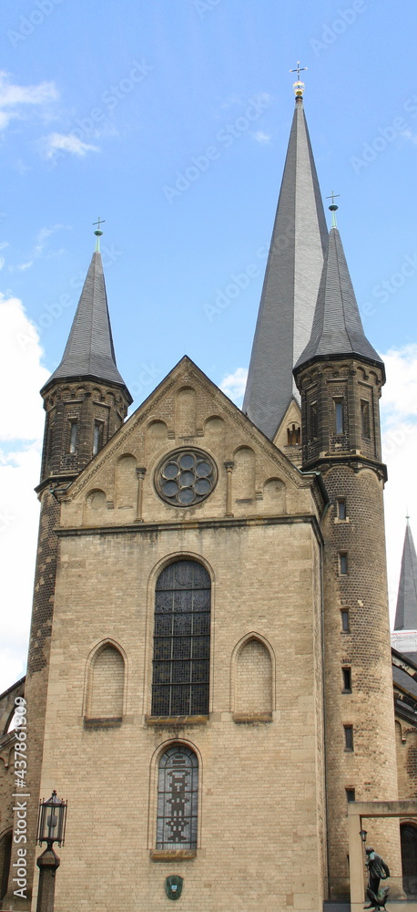 The Munster Basalica from the 13th century in the city of Bonn. Germany