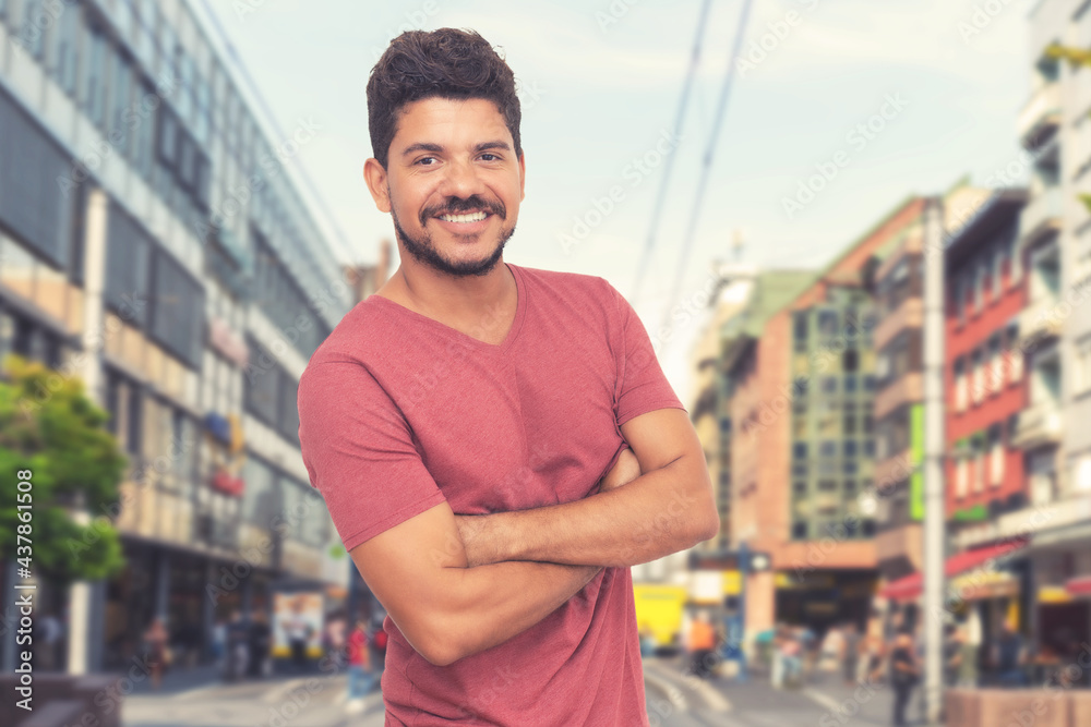 Laughing latin american man with beard Laughing latin american man with beard
