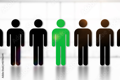 HR department hiring process for a business person job. Illustration of a business concept.