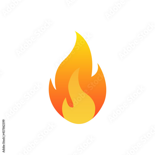 Fire icon. Flame Flammable. Vector graphics