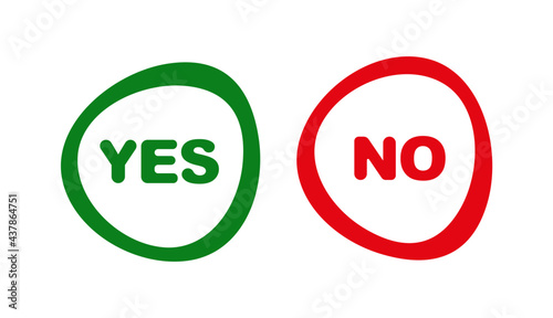 yes and no buttons	