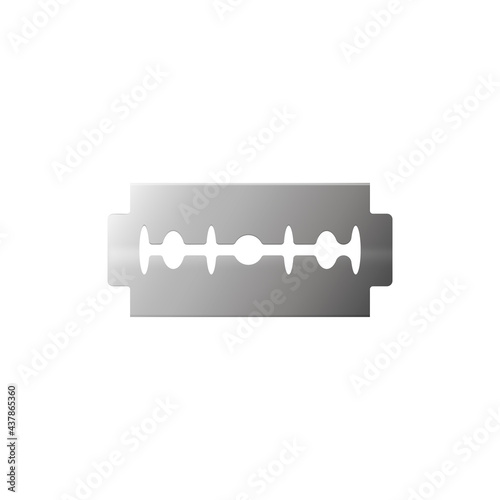 Realistic Blade Design isolated on white background.