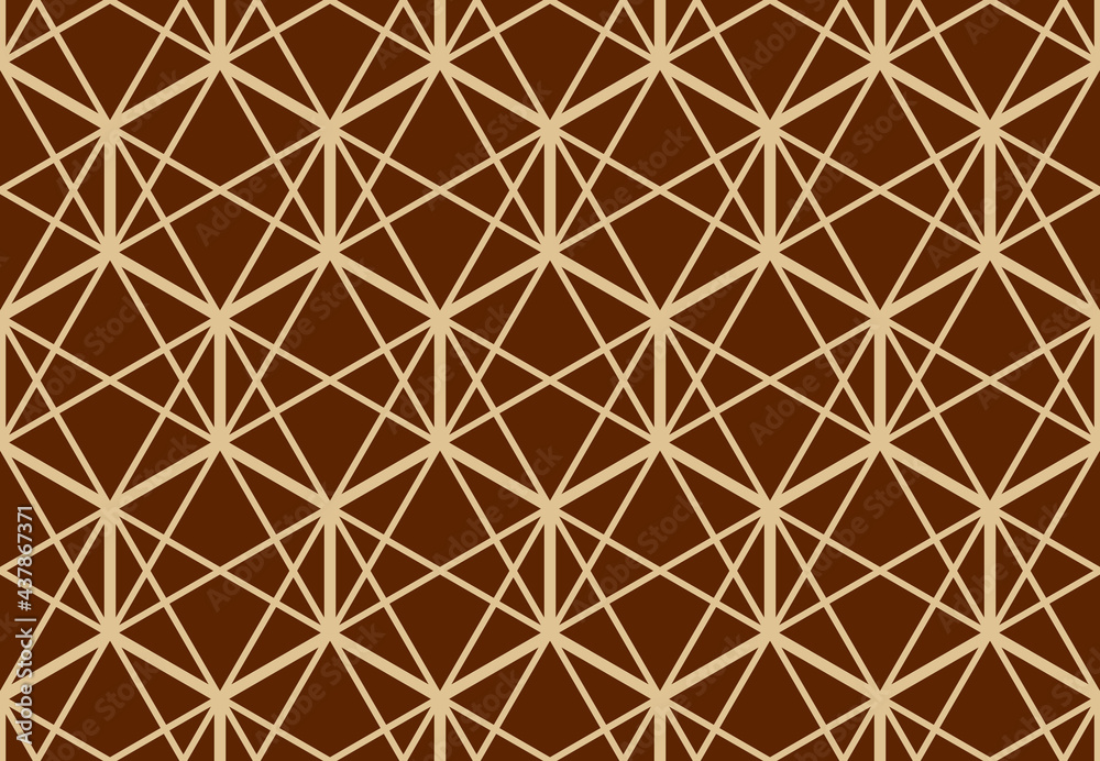 The geometric pattern with lines. Seamless vector background. Gold and dark brown texture. Graphic modern pattern. Simple lattice graphic design The geometric pattern with lines. Seamless vector background. Gold and dark brown texture. Graphic modern pattern. Simple lattice graphic design