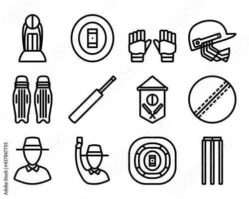 Cricket Icon Set