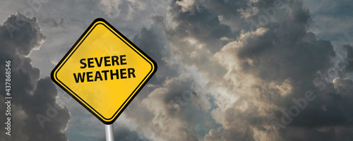 bad weather ahead sign vector	 photo