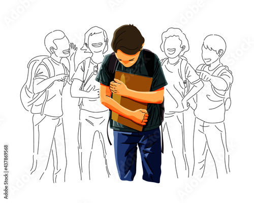 young kid being bullied by classmates