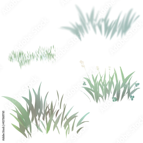It is grass illustration material such as lawn.