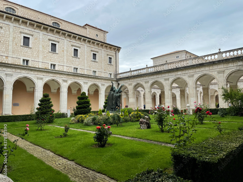 courtyard of a Benedictine abbey