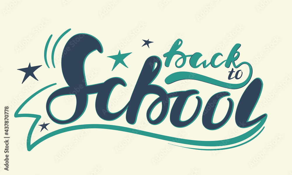 Back to school lettering. Beautiful hand drawn calligraphy. Back to school lettering. Beautiful hand drawn calligraphy.
