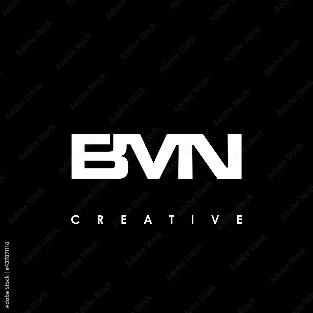 BMN Letter Initial Logo Design Template Vector Illustration