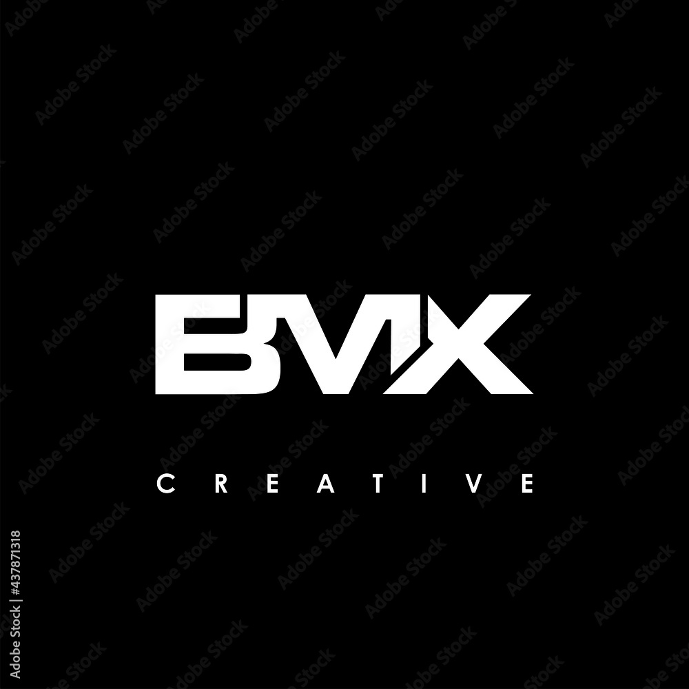 BMX Letter Initial Logo Design Template Vector Illustration
