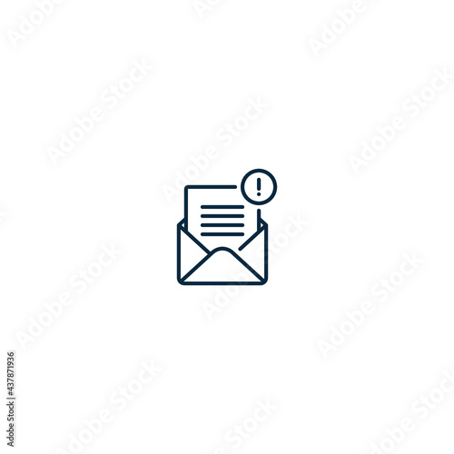 Alert Mail icon. Envelope icon with exclamation mark.
