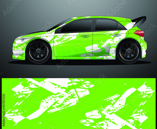 Rally car decal graphic wrap vector  abstract background