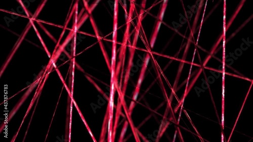 Abstract background animation shiny lines stripes, beams rods and  structure moving transforming and rotating loop