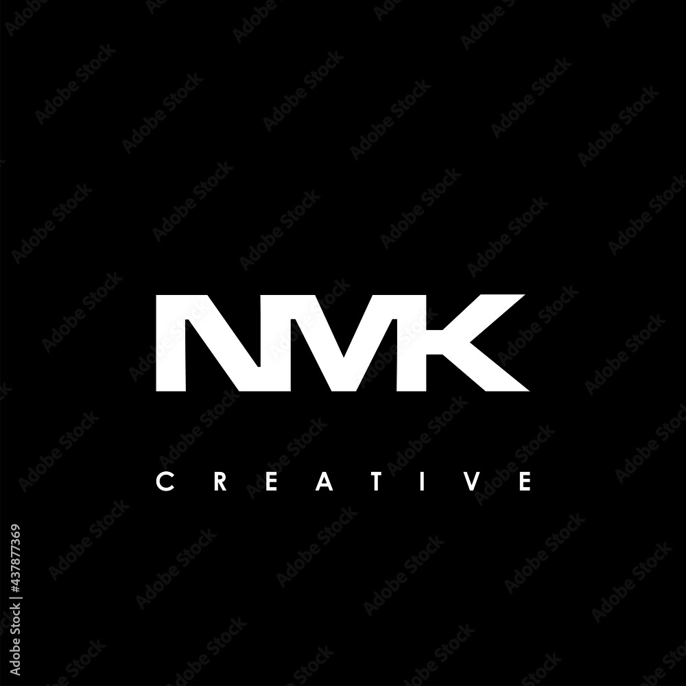 NMK Letter Initial Logo Design Template Vector Illustration