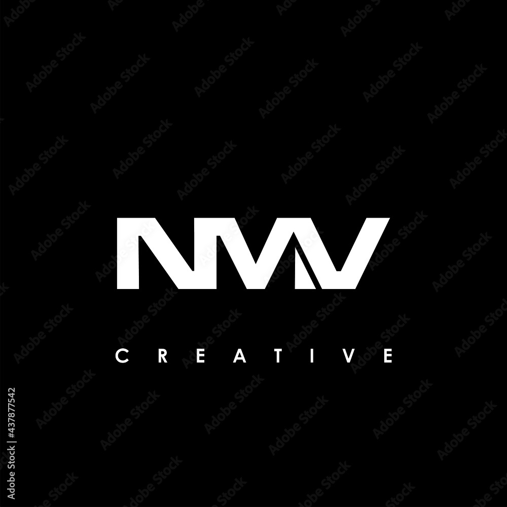 NMV Letter Initial Logo Design Template Vector Illustration