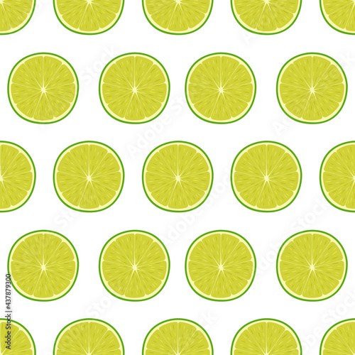 Bright seamless pattern with limes, vector illustration
