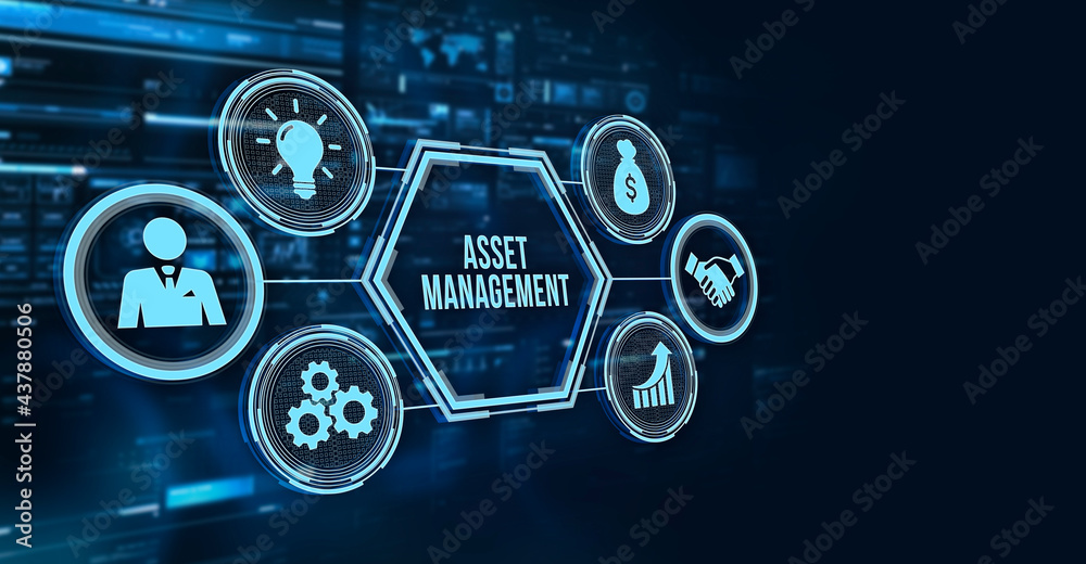 Obraz premium Internet, business, Technology and network concept. Asset management