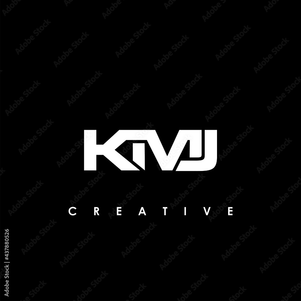 KMJ Letter Initial Logo Design Template Vector Illustration