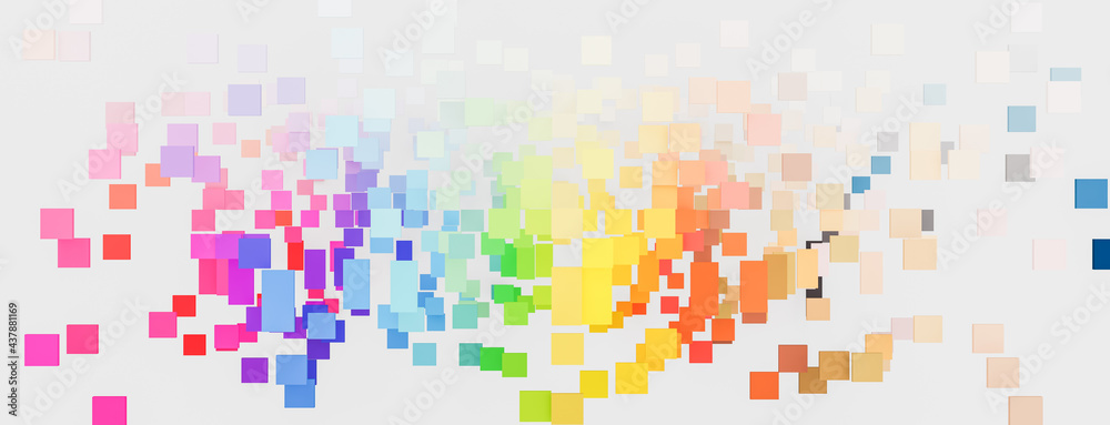 Fototapeta premium Pixel graphics background full spectrum