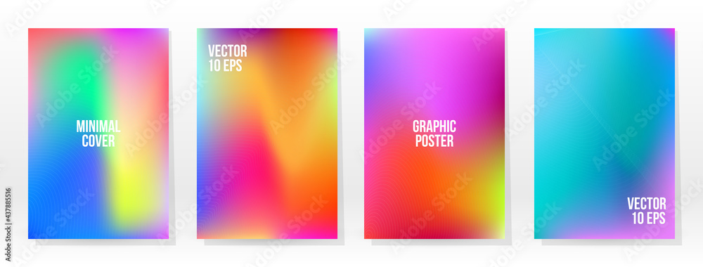 Minimal Poster. Pastel Soft. Rainbow Gradient Set Minimal Poster. Pastel Soft. Rainbow Gradient Set
