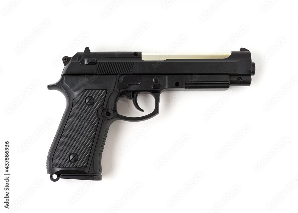 A pistol gun isolated on white background.