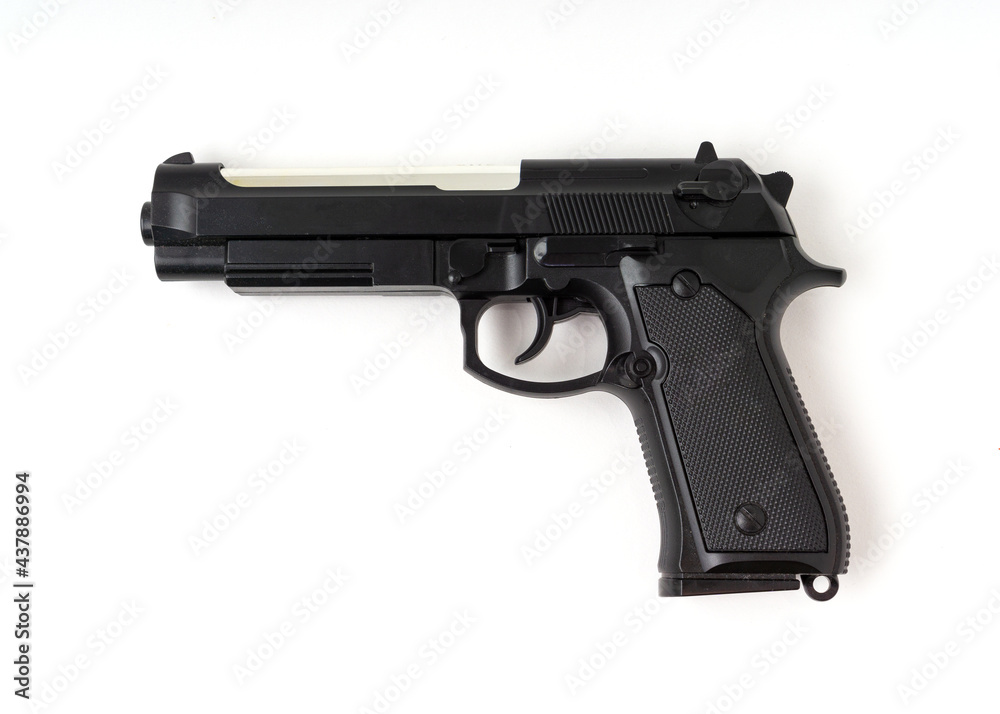A pistol gun isolated on white background. A pistol gun isolated on white background.