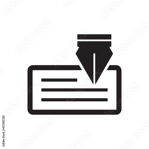 Bank Check Icon - payment icon